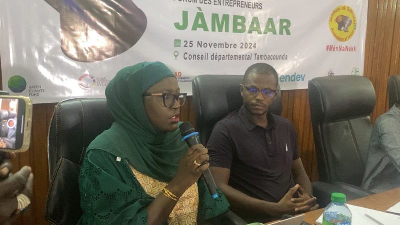 TAMBACOUNDA/ ENVIRONNEMENT /ENDA ECOPOP/ PROJET RFA : FORUM DES ENTREPRENEURS JAMBAAR (FEJ Sénégal).