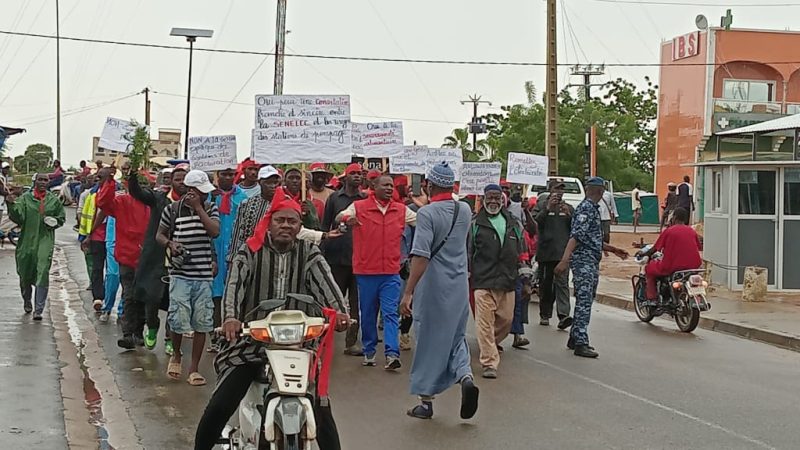 MARCHE DE PROTESTATION DES RIZICULTEURS DE BAKEL CONTRE L’ARRÊT DES STATIONS DE POMPAGE PAR LA SENELEC
